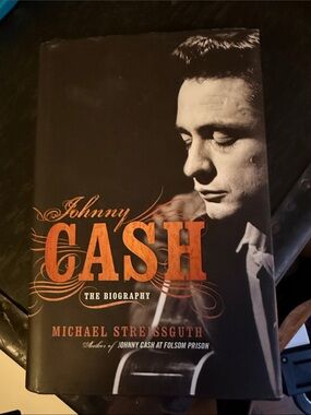 Johnny Cash The Biography Hardcover - Black & Orange Cover